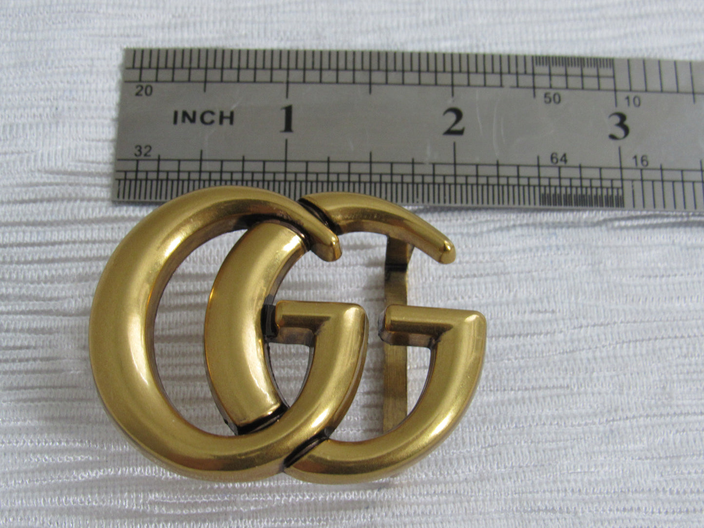 Gucci Double G Brass Skinny Belt Buckle Upcycled!