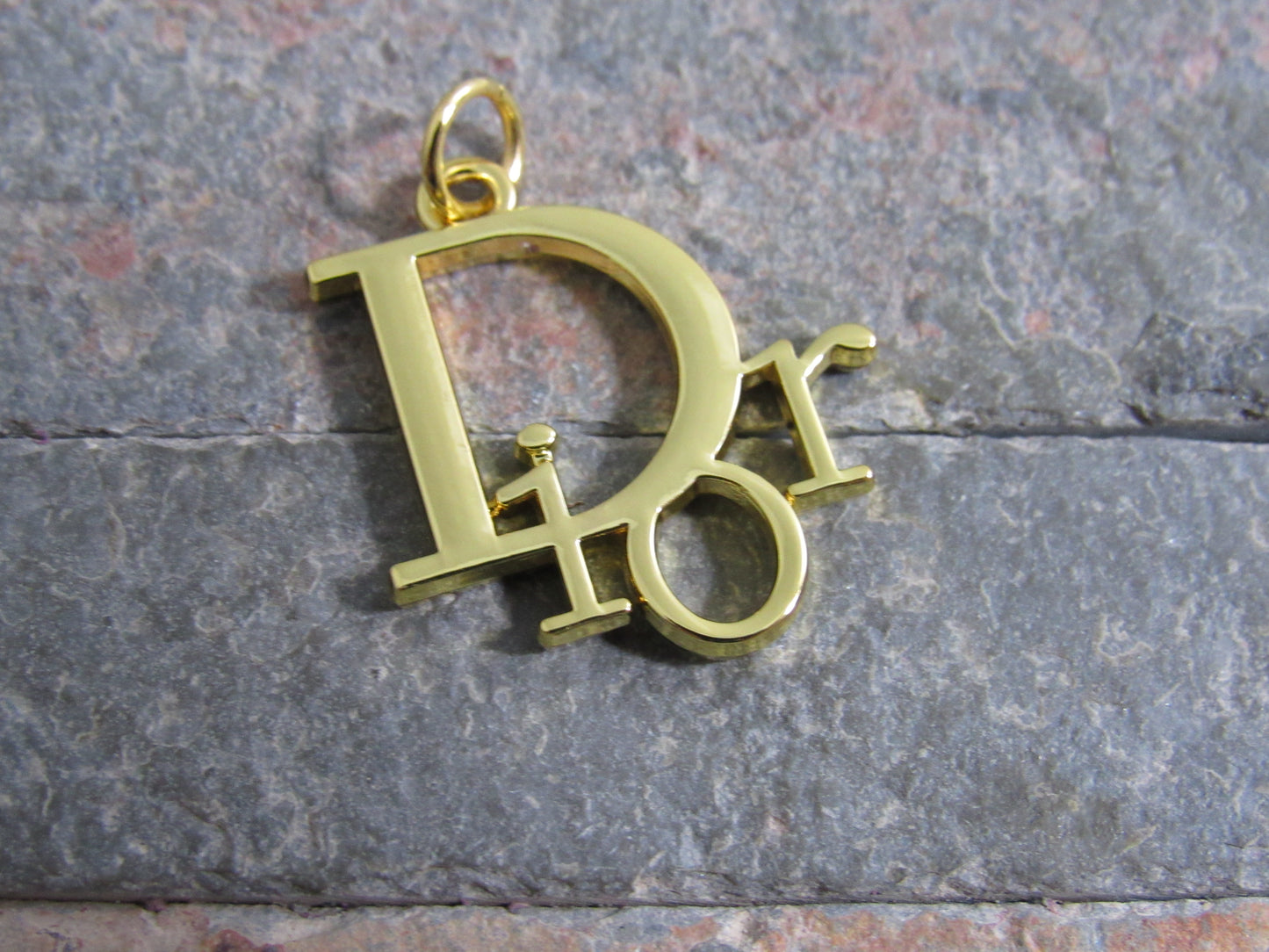 Dior Retro Gold Tone Zipper Pull Charm!