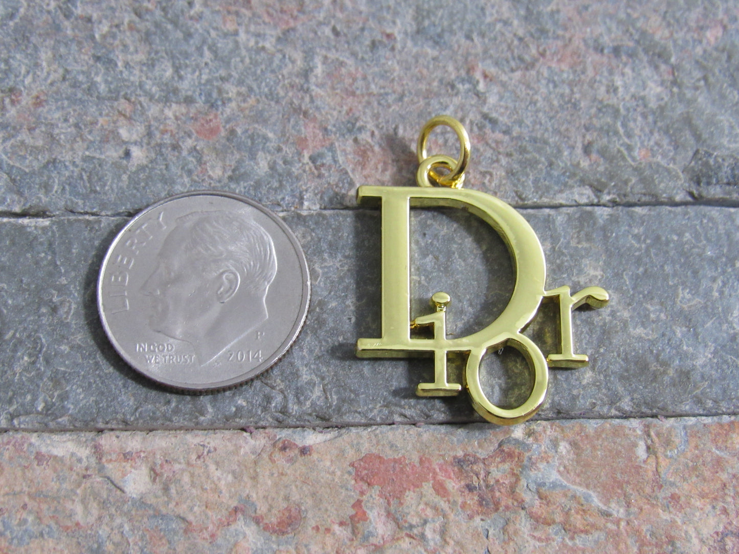 Dior Retro Gold Tone Zipper Pull Charm!