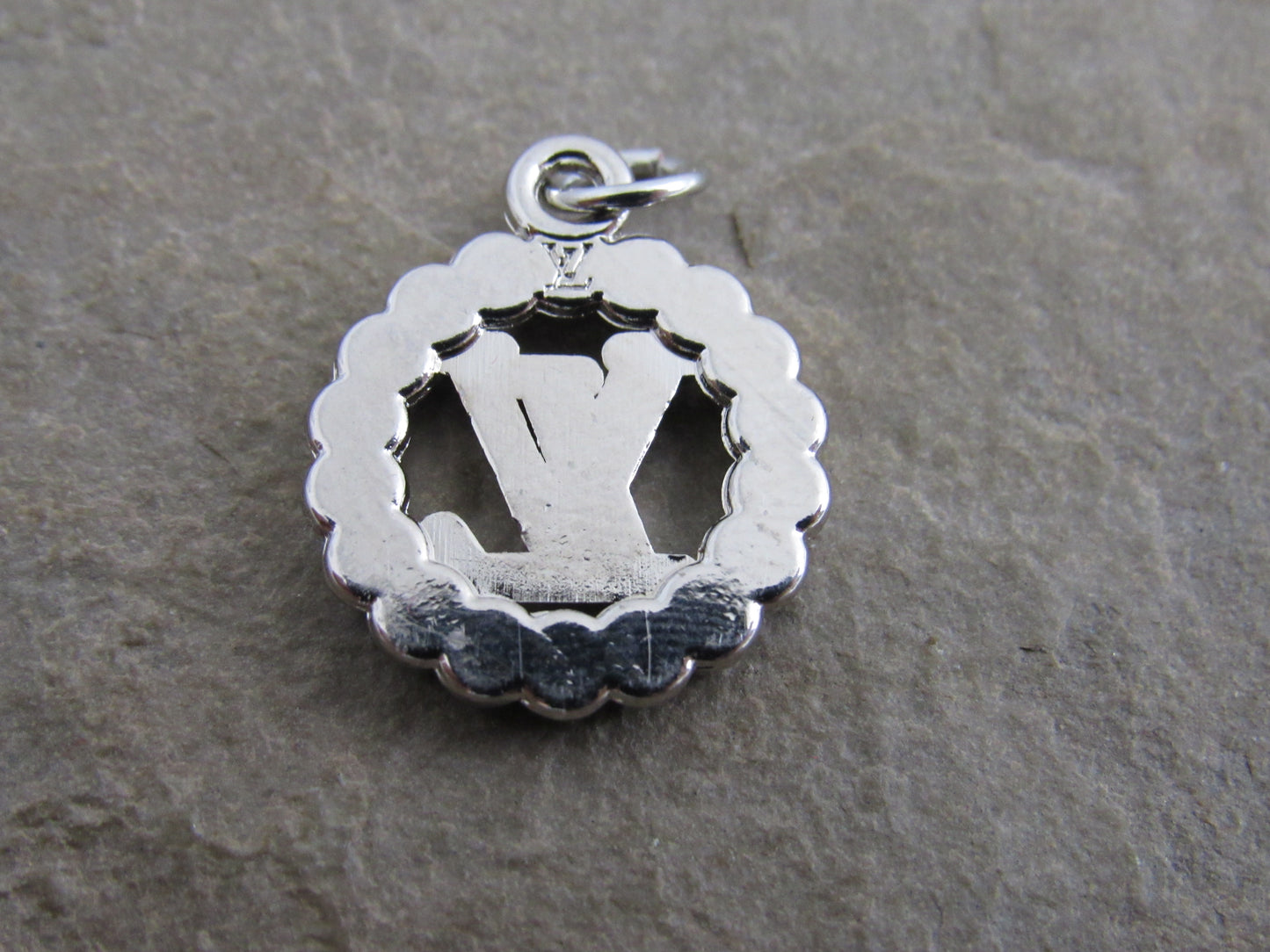 Louis Vuitton Clear Fire Crystal Silver Tone Oval Zipper Pull Charm!