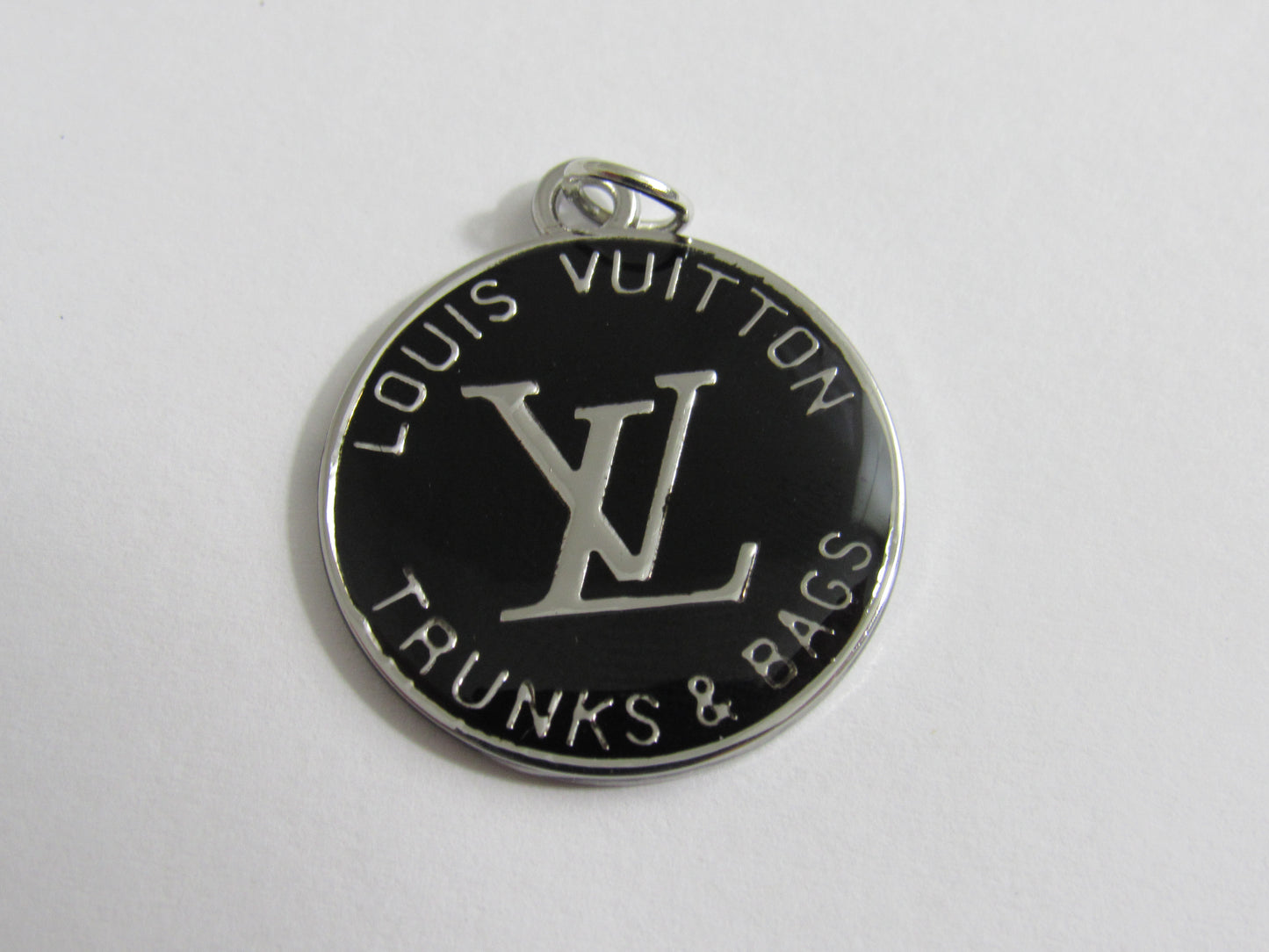 Louis Vuitton Trunks And Bags Black And Silver Tone Handbag Charm!