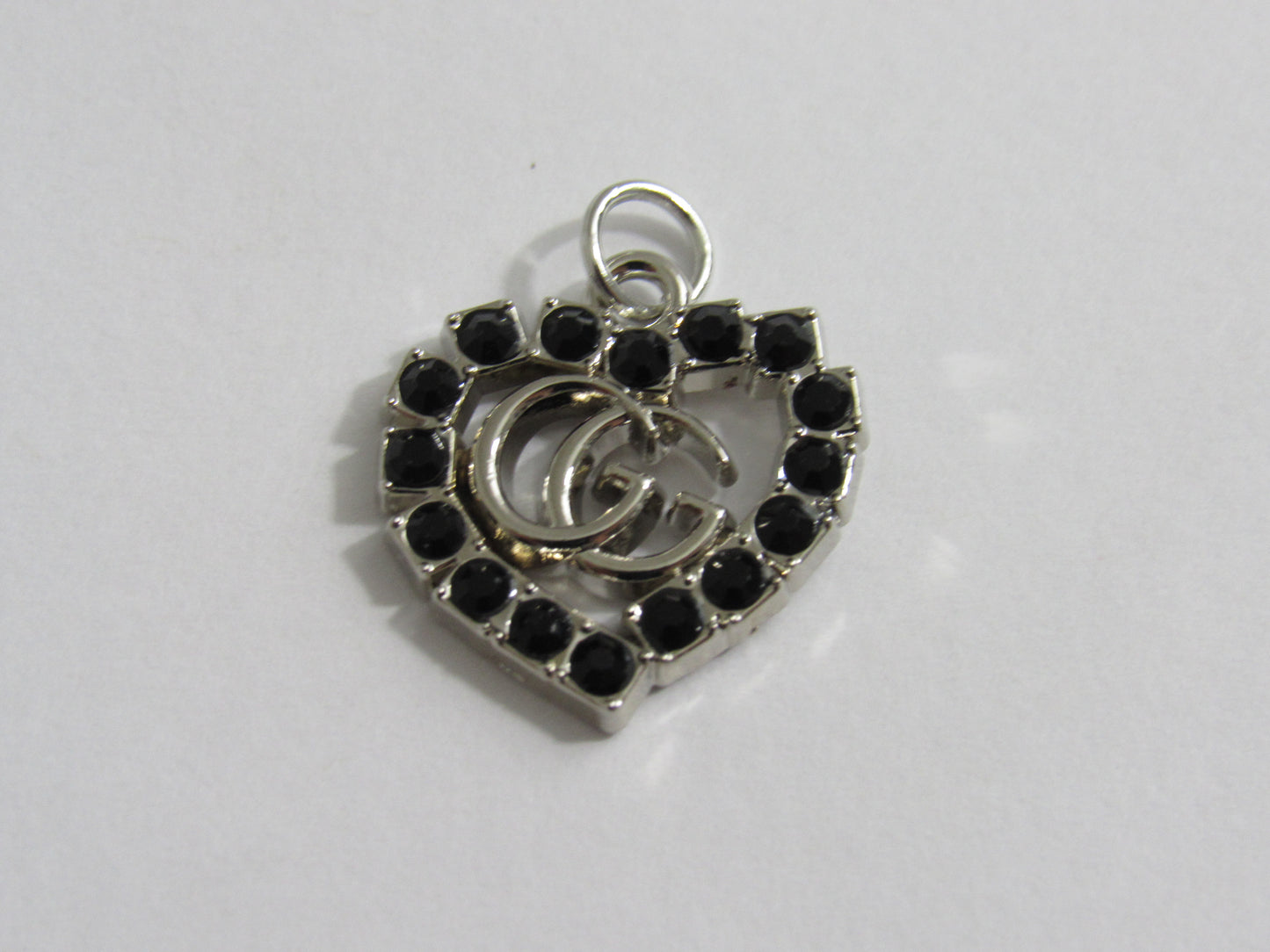 Gucci Black Onyx Inlay Silver Tone Stamped Zipper Pull Charm!