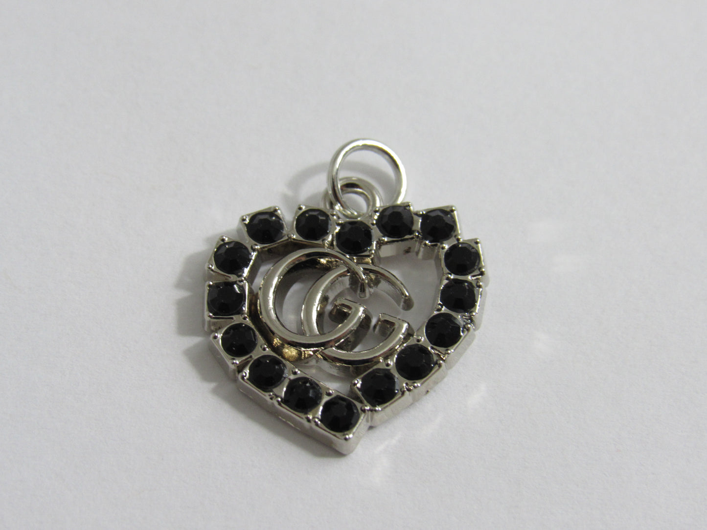 Gucci Black Onyx Inlay Silver Tone Stamped Zipper Pull Charm!