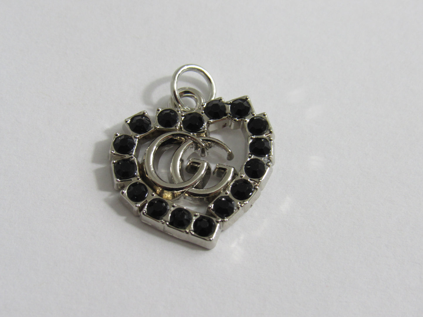 Gucci Black Onyx Inlay Silver Tone Stamped Zipper Pull Charm!