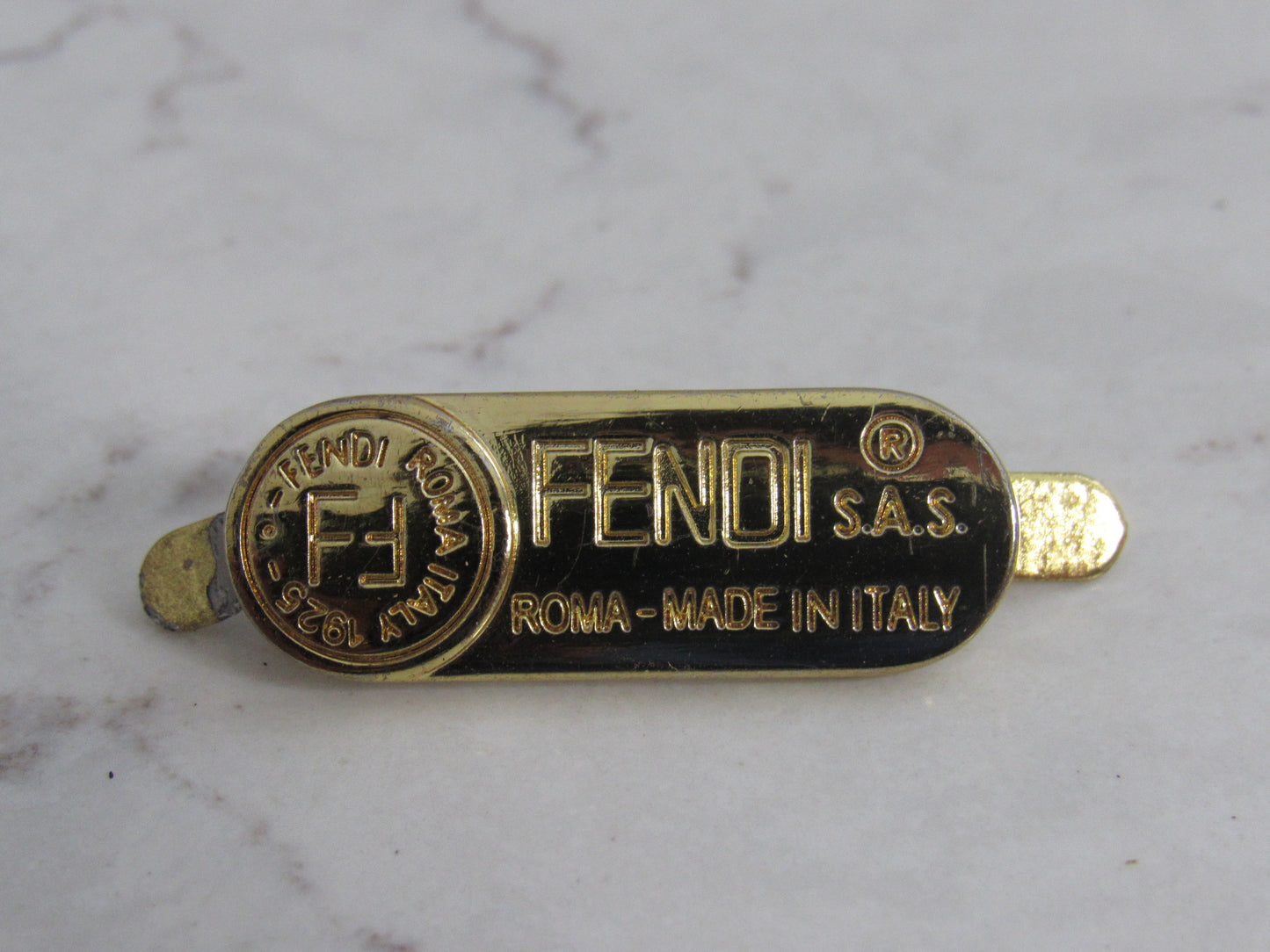 Vintage Upcycled Fendi Gold Handbag Plate Plaque Bag Hardware!