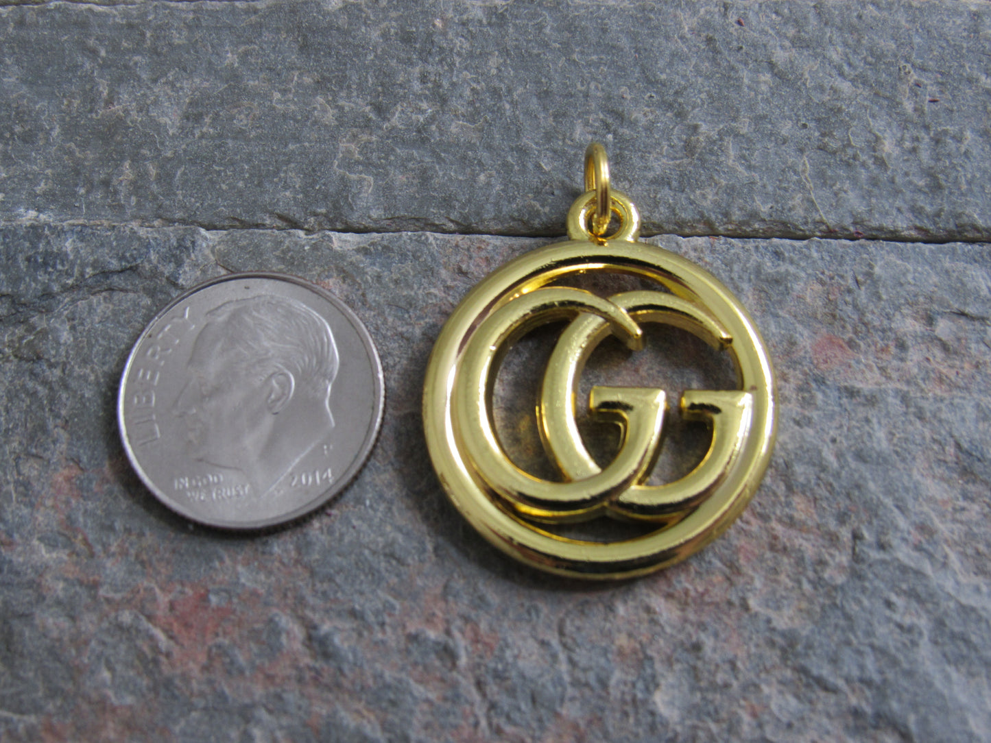 Gucci Double G Gold Tone Zipper Pull Charm!