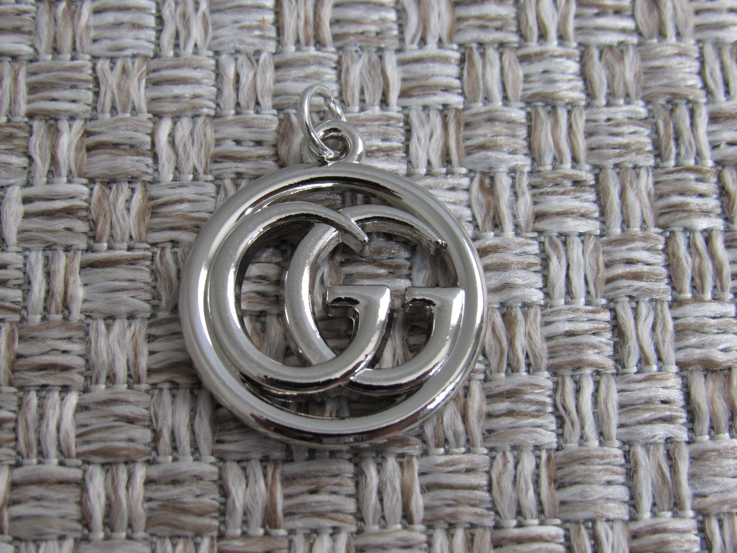 Gucci Silver Double G Zipper Pull Handbag Charm!