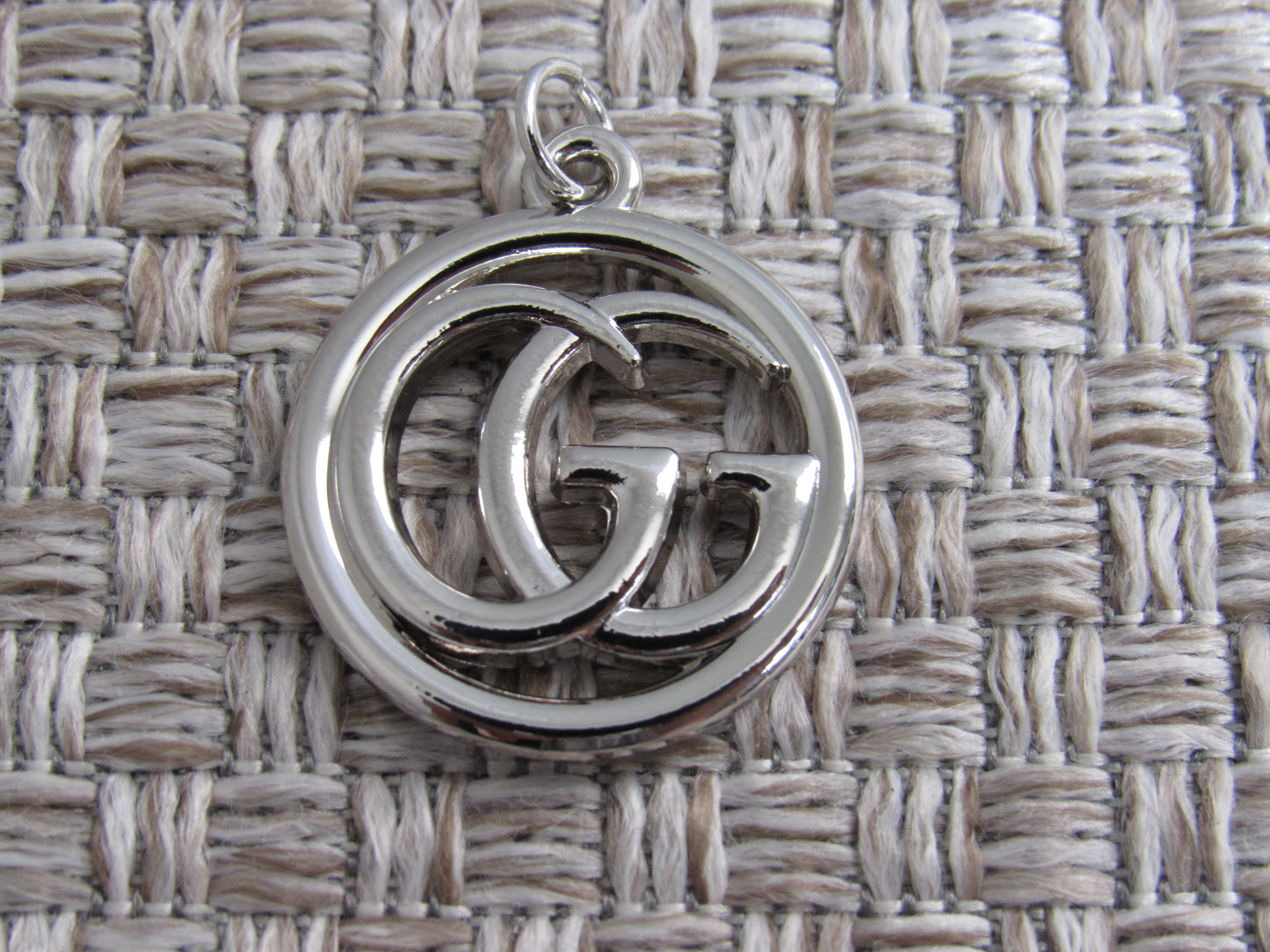 Gucci Silver Double G Zipper Pull Handbag Charm!