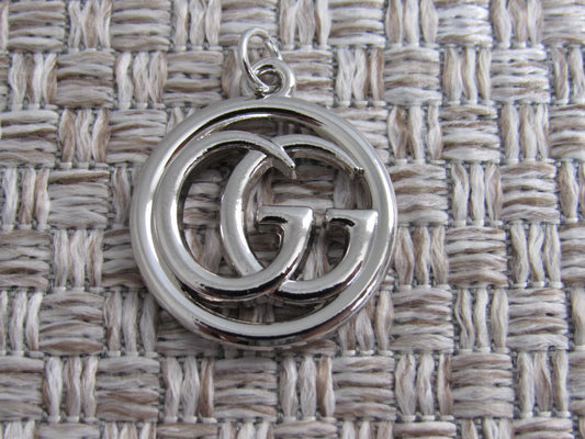 Gucci Silver Double G Zipper Pull Handbag Charm!