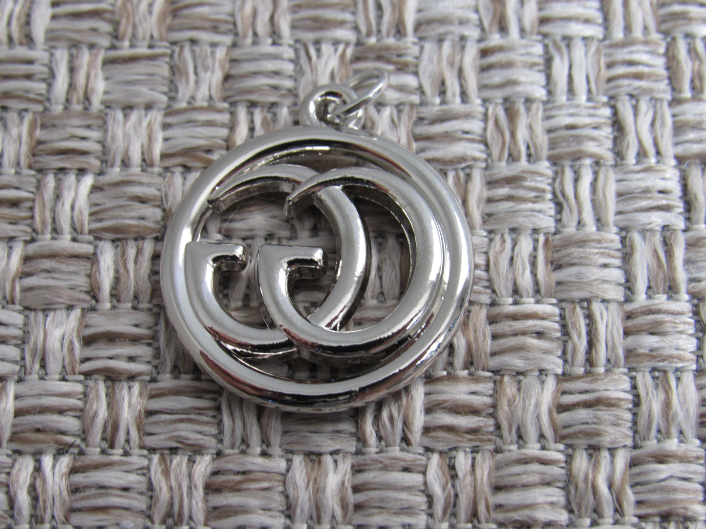 Gucci Silver Double G Zipper Pull Handbag Charm!