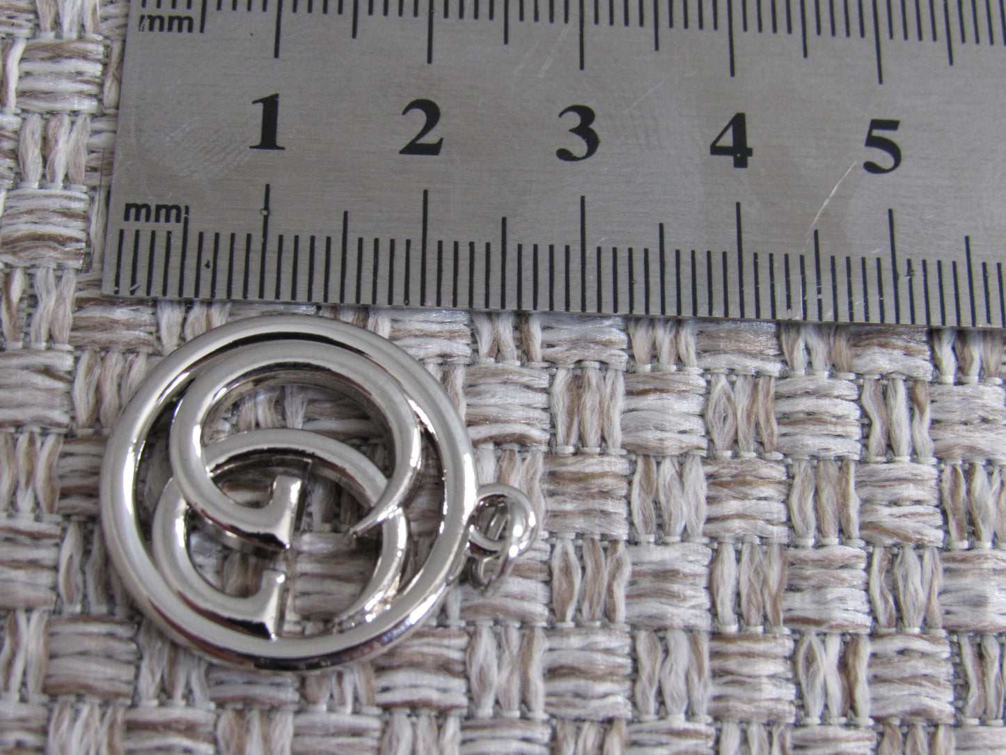 Gucci Silver Double G Zipper Pull Handbag Charm!