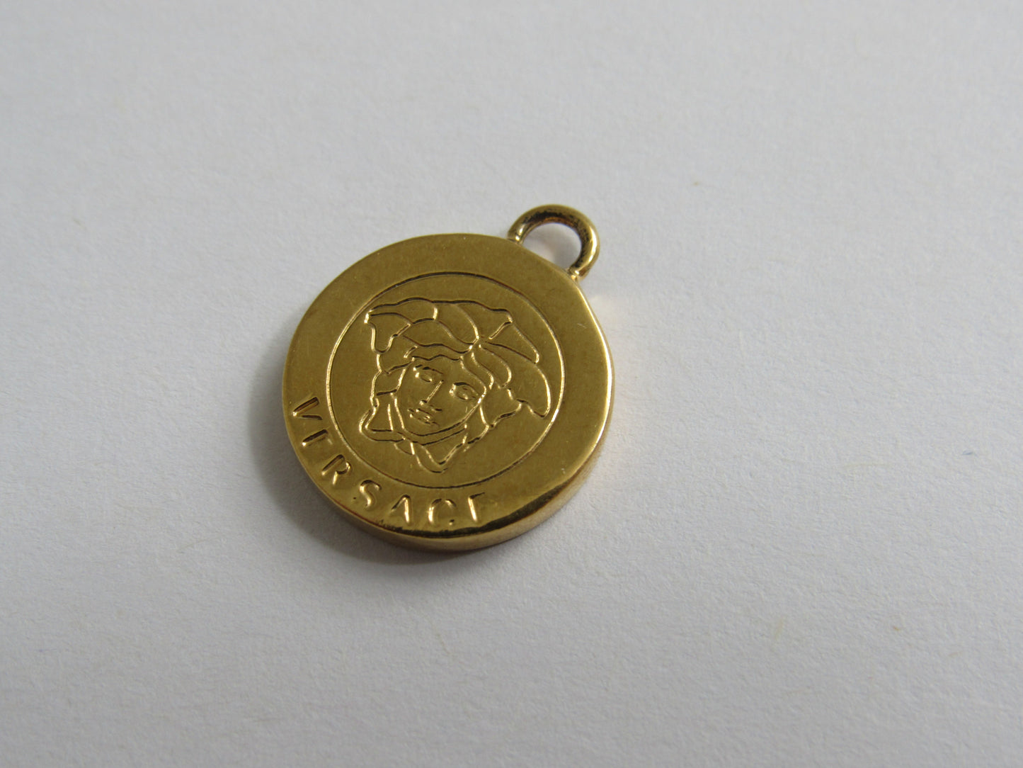 Versace Vintage Gold Tone Medusa Head Authentic Charm Pendant!