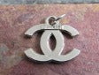 Chanel Silver Tone Script Engraved CC Zipper Pull Charm!