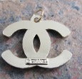 Chanel Gold Tone Teal Stone Lined CC Zipper Pull Charm!