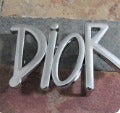 Dior Silver Tone Script Belt Buckle!