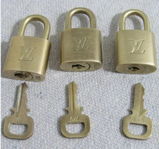 Lot Of 3 Louis Vuitton Vintage Padlock And Key Sets!