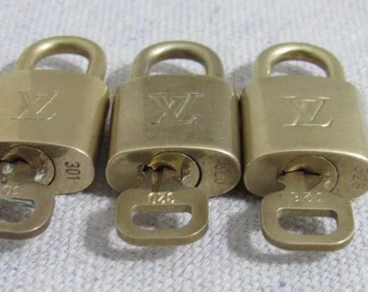 Lot Of 3 Louis Vuitton Vintage Padlock And Key Sets!