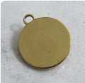 Versace Vintage Etched Medusa Gold Tone Coin Charm Pendant!