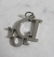 Dior Retro Silver Zipper Pull Handbag Or Wallet Charm!