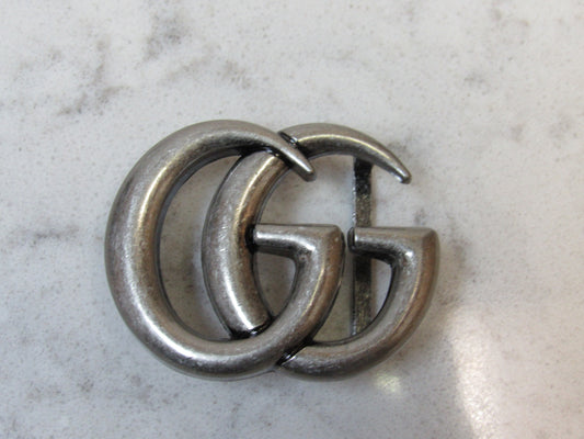 Double G Gun Metal Gucci Belt Buckle Smaller Size!