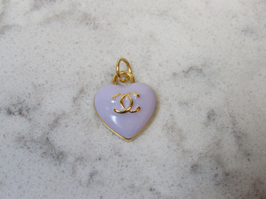 CC Chanel Lilac Lt. Purple Zipper Pull Charm 15mm