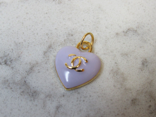 CC Chanel Lilac Lt. Purple Zipper Pull Charm 15mm