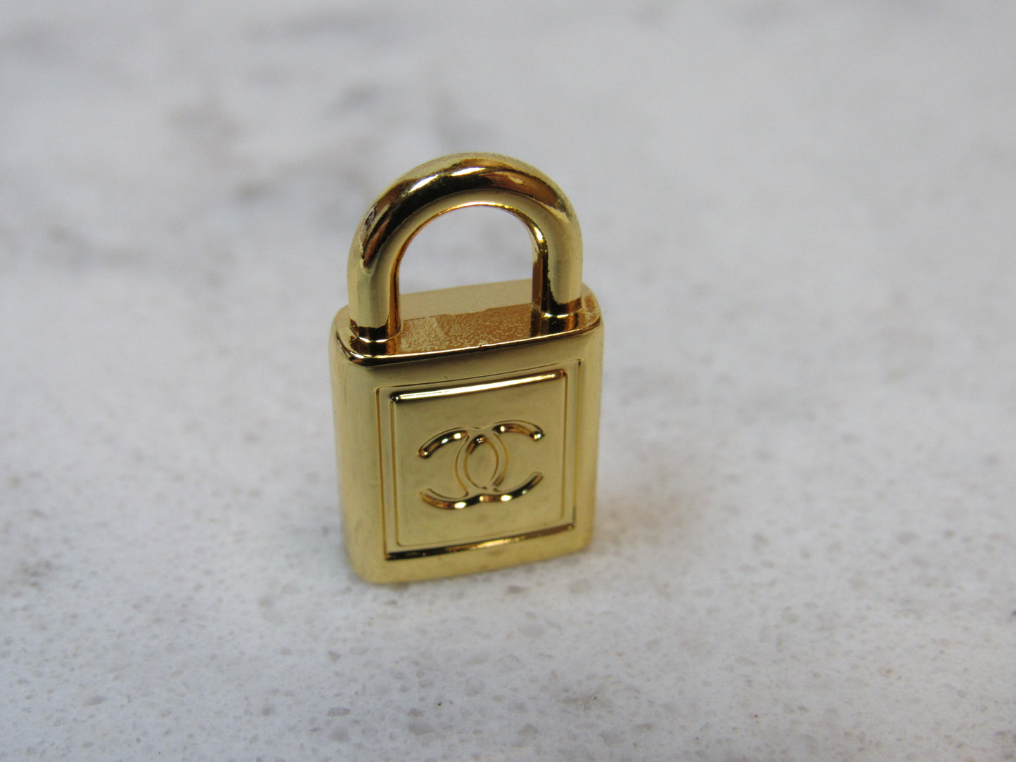 Chanel Vintage CC Gold Padlock Charm 14mm!