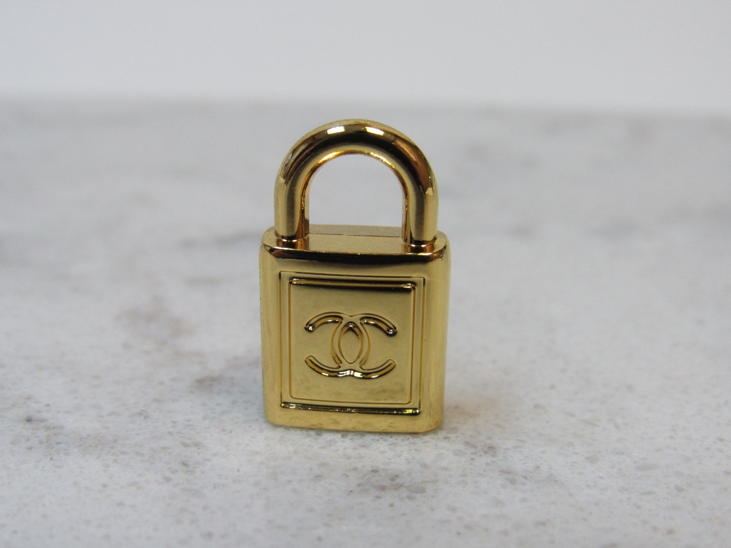 Chanel Vintage CC Gold Padlock Charm 14mm!