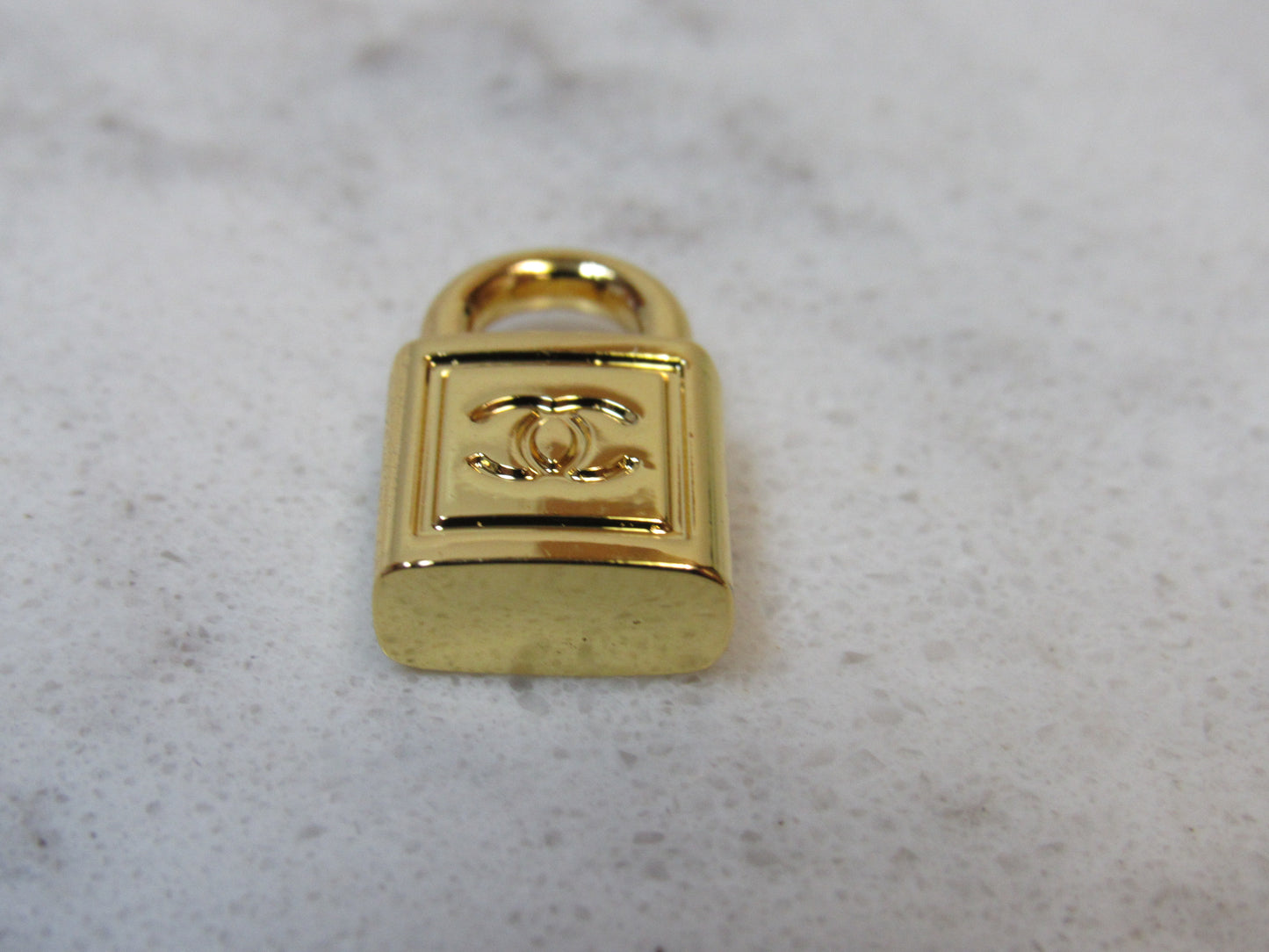 Chanel Vintage CC Gold Padlock Charm 14mm!