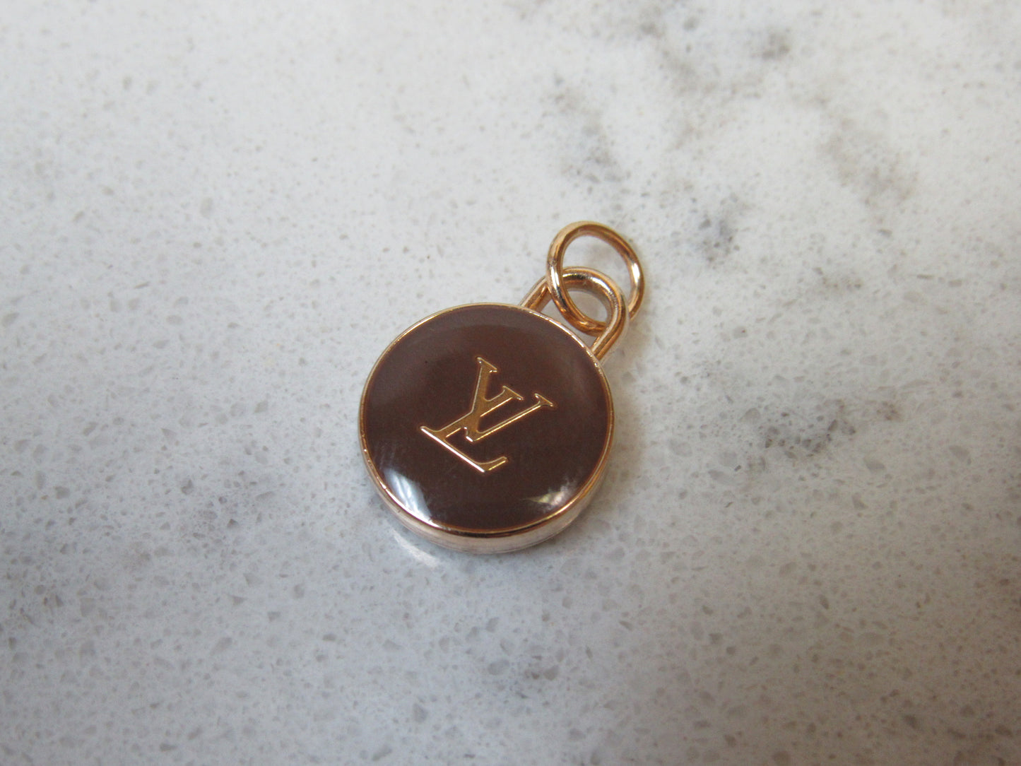 Louis Vuitton LV Double Sided Handbag Zipper Pull Chocolate Charm Pendant For Necklaces Or Key Chains!