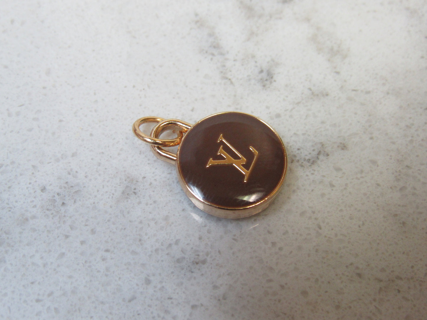 Louis Vuitton LV Double Sided Handbag Zipper Pull Chocolate Charm Pendant For Necklaces Or Key Chains!