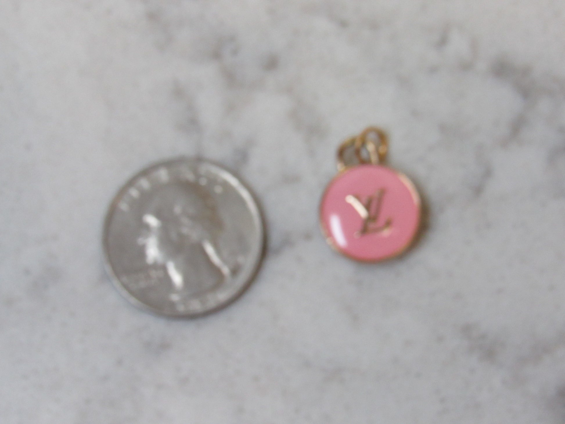 15mm Pink And Gold Genuine Louis Vuitton Designer Zipper Pull Charm Pe –  Voodoobuttons