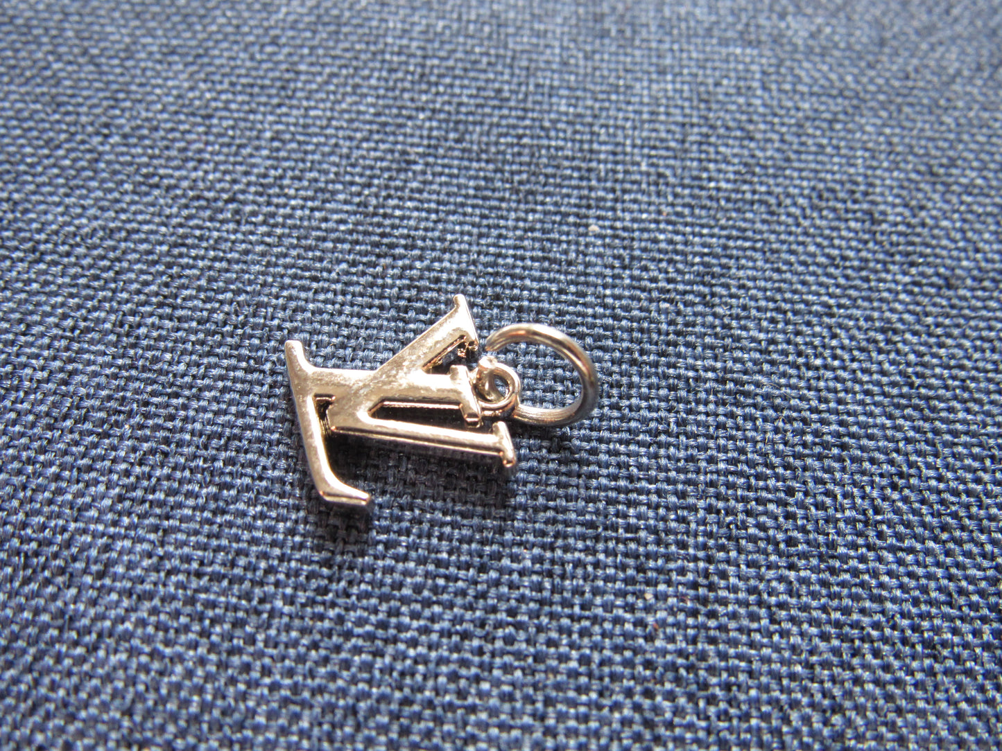 Tiny Silver LV Louis Vuitton Zipper Pull Charm