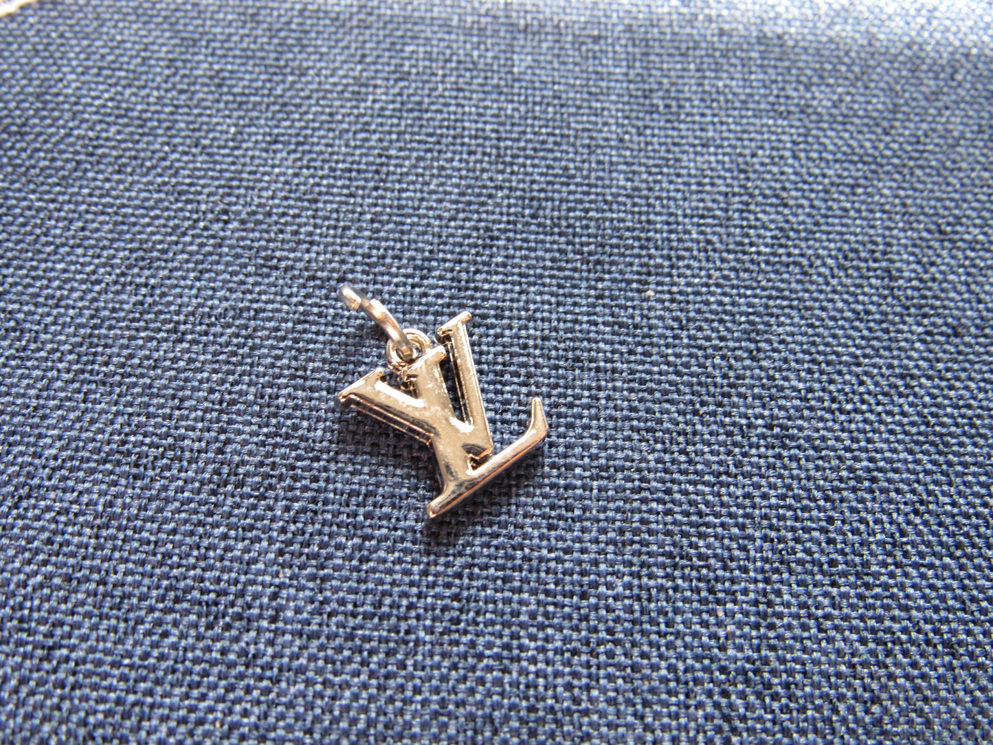 Tiny Silver LV Louis Vuitton Zipper Pull Charm