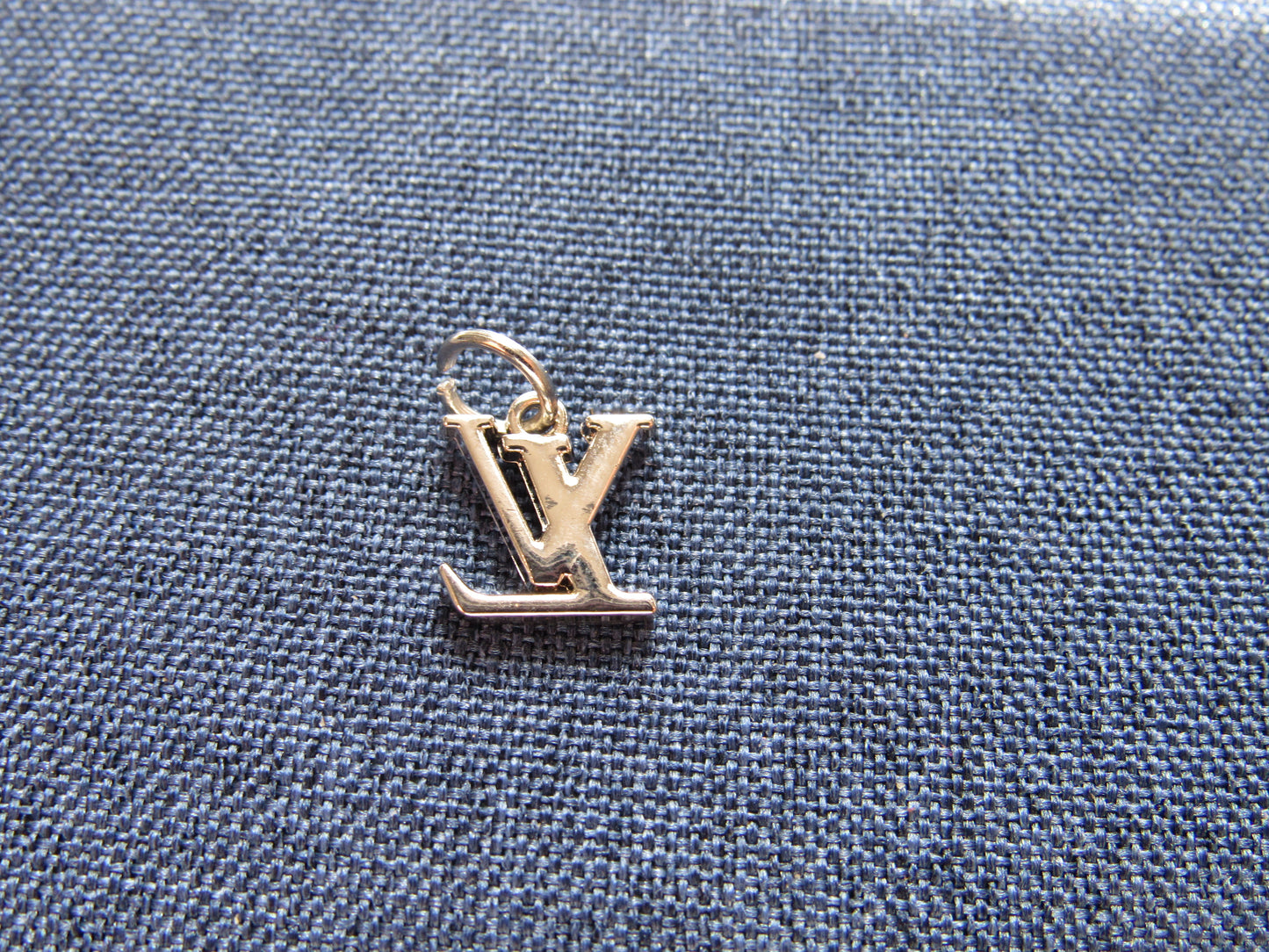 Tiny Silver LV Louis Vuitton Zipper Pull Charm